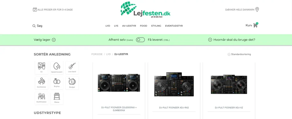 Lejfesten website