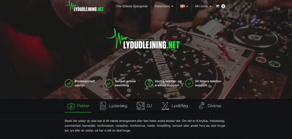 Lydudlejning website